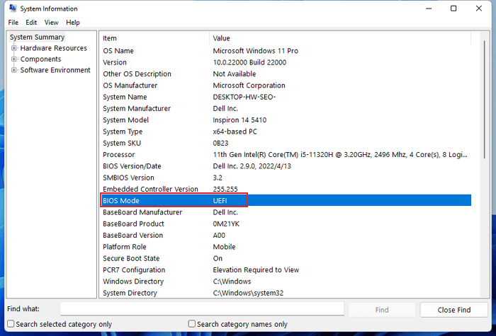 Vérifiez le mode de démarrage de l'ordinateur