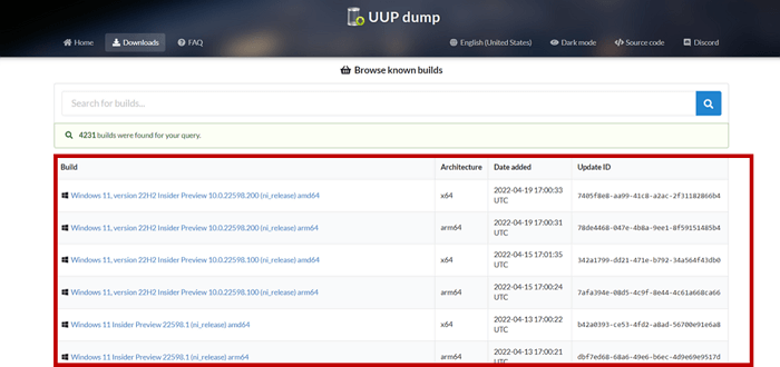 Choisir Windows 11 22H2 Insider Preview Build