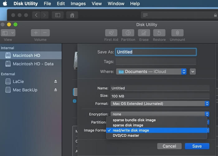 Créer une image disque sur Mac - 2