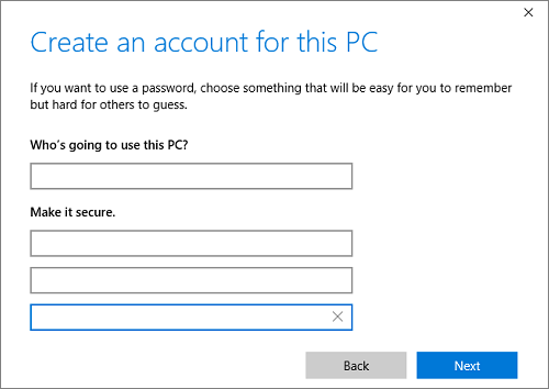 créer un nouveau compte utilisateur dans windows 10 pour réparer un profil utilisateur corrompu