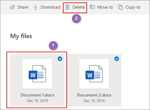 Supprimer des fichiers pour libérer de l'espace sur OneDrive