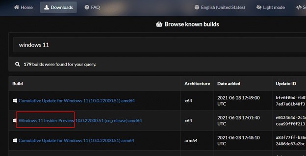 télécharger l'iso de windows 11 arm dans les sites web tiers