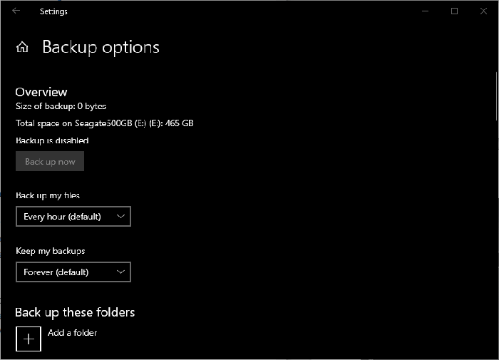 configurer le calendrier de sauvegarde