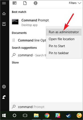 Exécutez l'invite de commande pour corriger l'erreur «ne peut pas copier les fichiers».