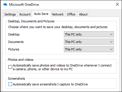 windows 10 onedrive sauvegarde automatique