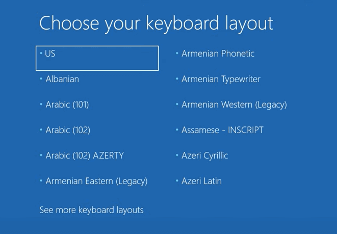 sélectionner la disposition des disques