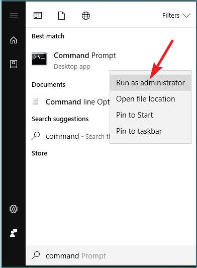 exécuter cmd en tant qu'administrateur