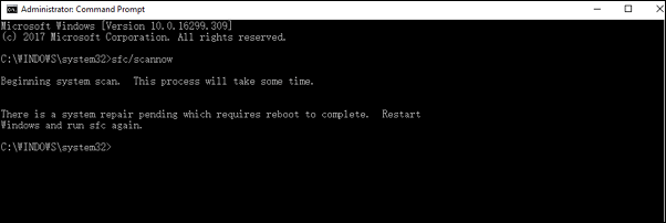 exécuter sfc si windows 10 se bloque après une mise à jour