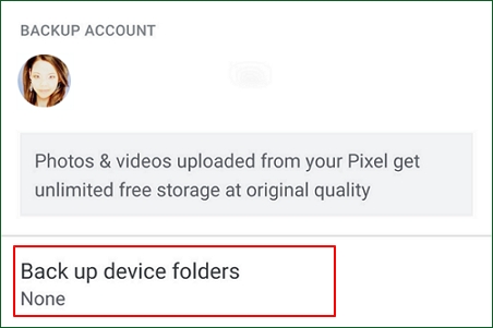 Sélectionnez la sauvegarde des photos de la carte SD dans Google Photos