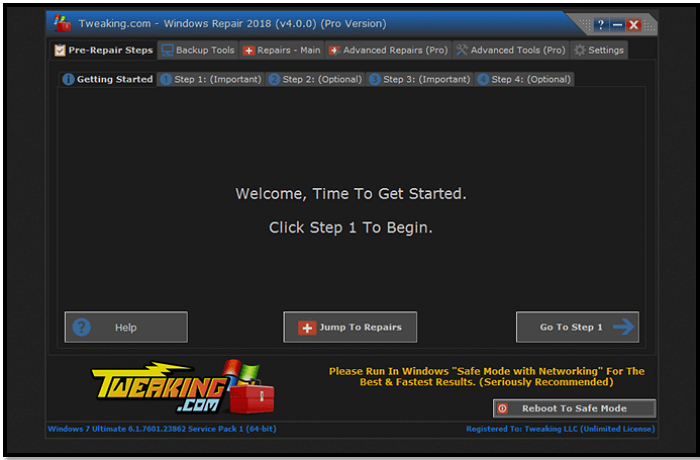 Réparation Windows de Tweaking