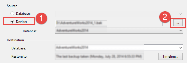 Comment transférer une base de données d'un serveur à un autre en utilisant la sauvegarde et la restauration - étape 4