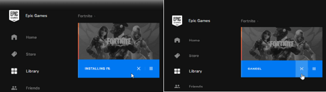 annuler l'installation de Fortnite