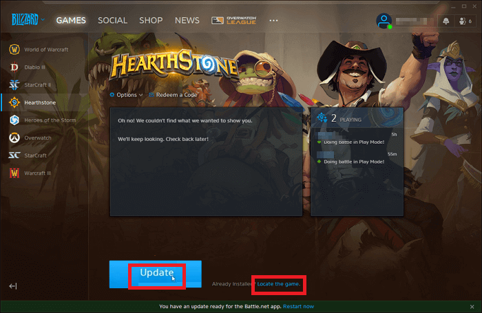 changer le dossier blizzard 2