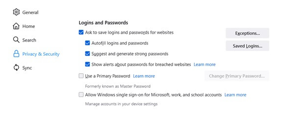 consulter les mots de passes enregistrés 