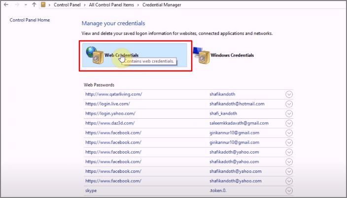 cliquer sur l'identification web