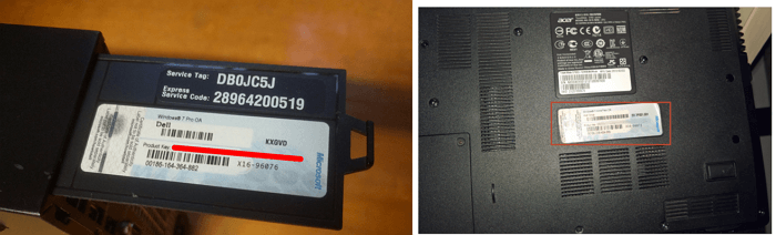 Récupérer une clé de produit perdue sur Windows via l'autocollant COA