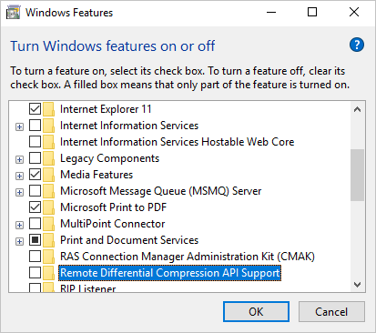 Désactivez le RDC pour corriger le transfert lent de fichiers sous Windows 10