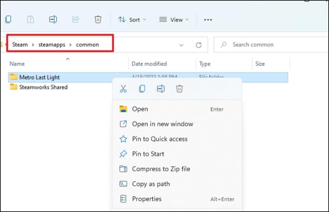 copier coller le jeu dans le dossier commun