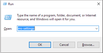 ouvrir les paramètres dans l'exécution pour obtenir la dernière mise à jour de windows 10