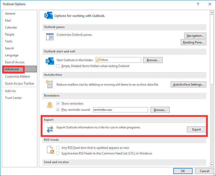 déplacer outlook vers le nouvel ordinateur 2