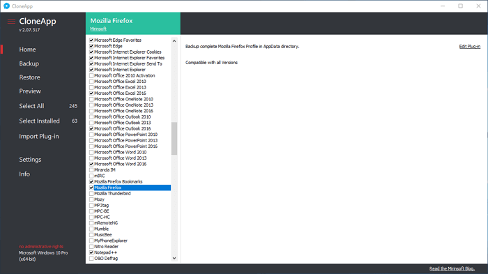 Clone App pour remplacer PCMover