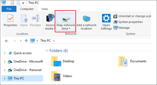 mapper le lecteur réseau