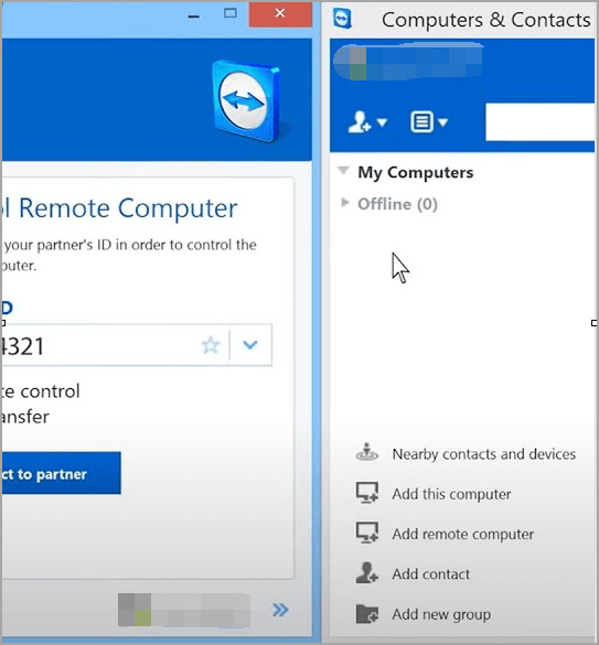 transfert de fichiers teamviewer