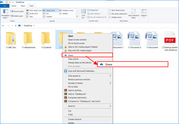 Transférer des fichiers via OneDrive