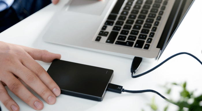 transférer des fichiers volumineux de PC à PC avec un disque dur externe