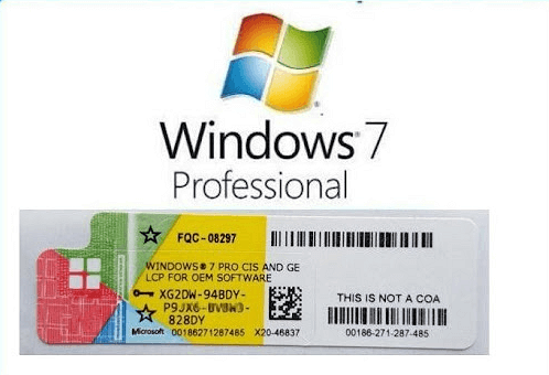 Trouver la clé de produit Windows 7 sur la carte d'étiquette de la boîte
