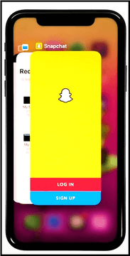 redémarrer l'application snapchat sur l'iPhone
