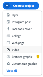 Créer un projet vidéo sur Adobe Spark
