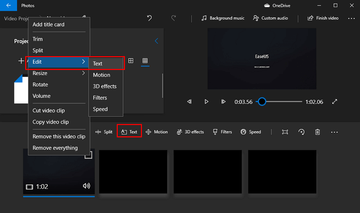 Modifier le texte et ajouter à la vidéo