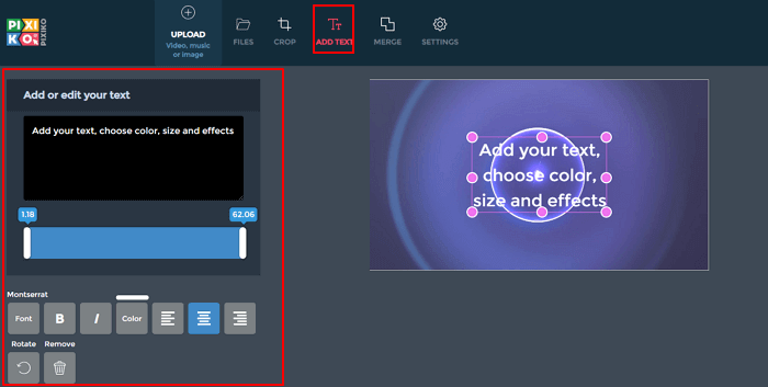 Charger la vidéo sur Pixiko
