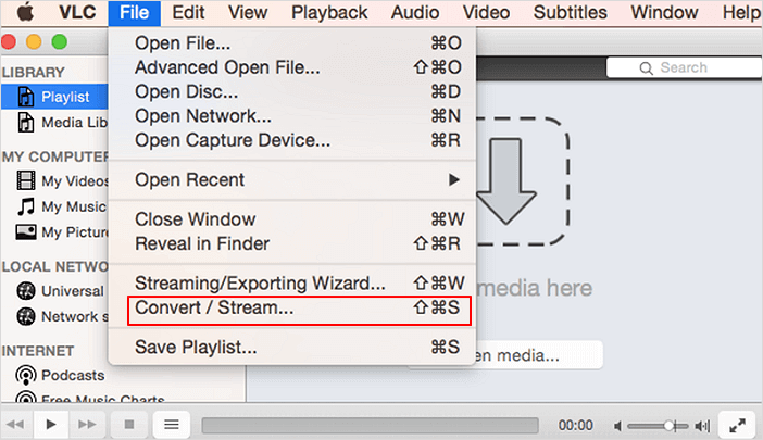 Ouvrez VLC sur Mac.