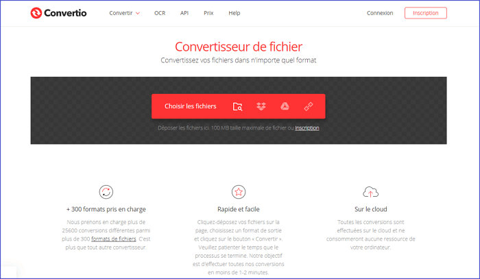 Convertio - convertisseur MP3 en ligne pour PC