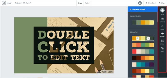 Utilisez Adobe Spark pour ajouter des modèles