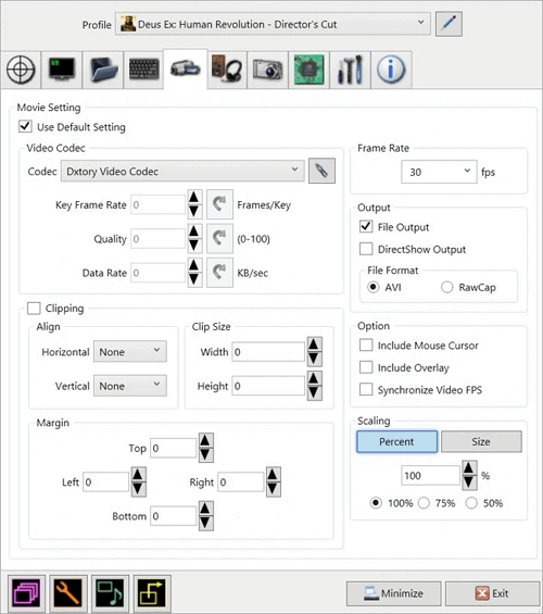 Enregistreur de jeux - Dxtory