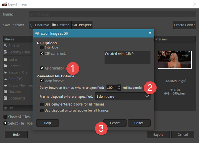 GIMP - meilleur éditeur de gif