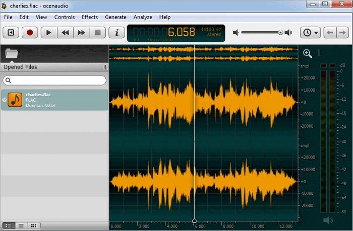logiciel de montage audio - Ocenaudio