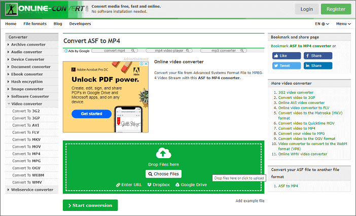 Convertisseur MKV en MP4 - Onlineconvert