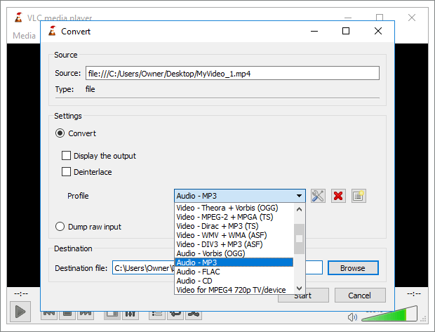extraire l'audio d'une vidéo à l'aide de vlc - 3