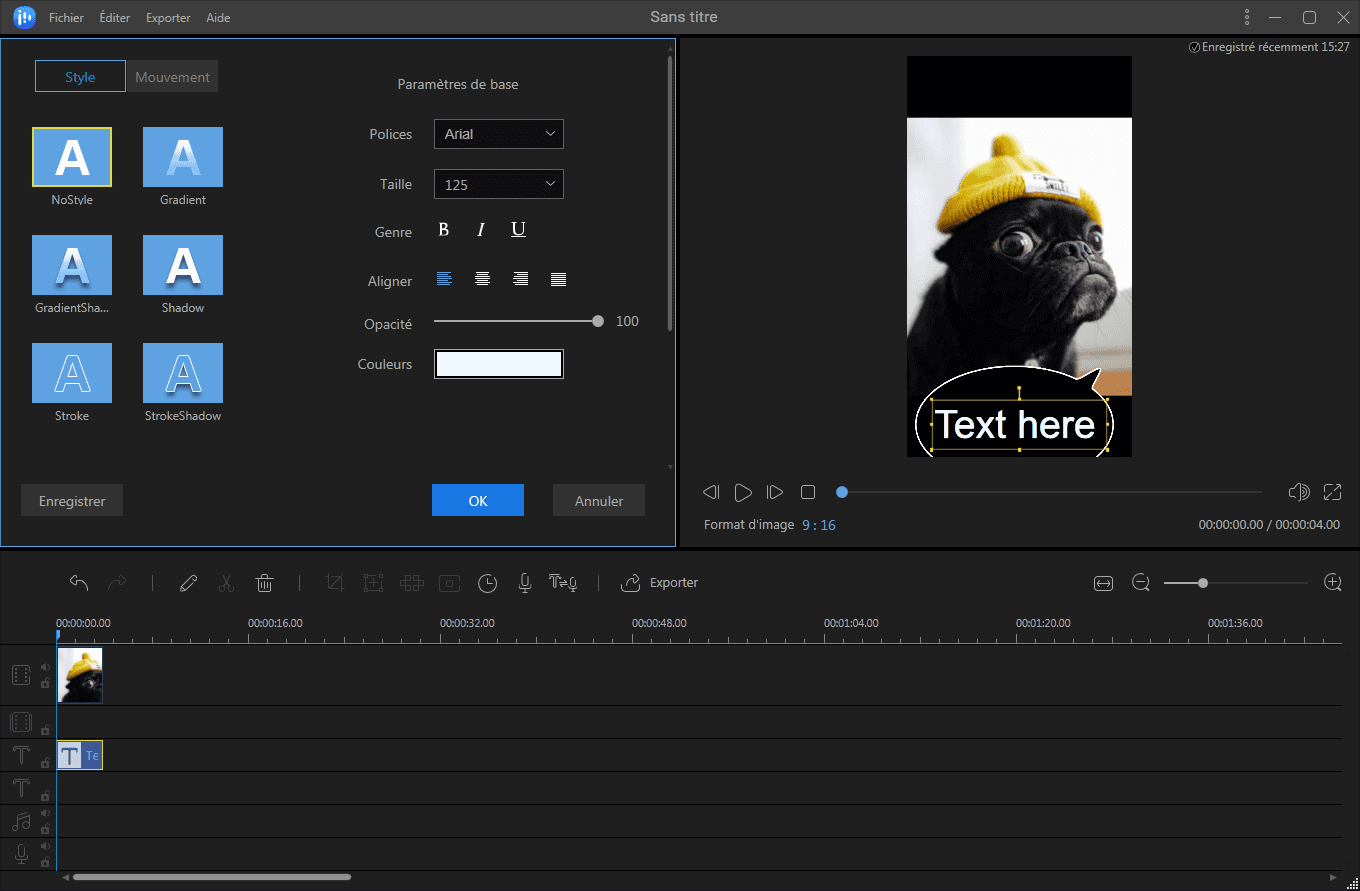 Ajouter du texte à une vidéo drôle