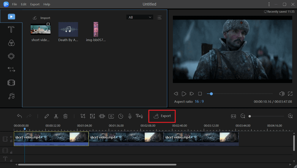Exporter la vidéo en boucle