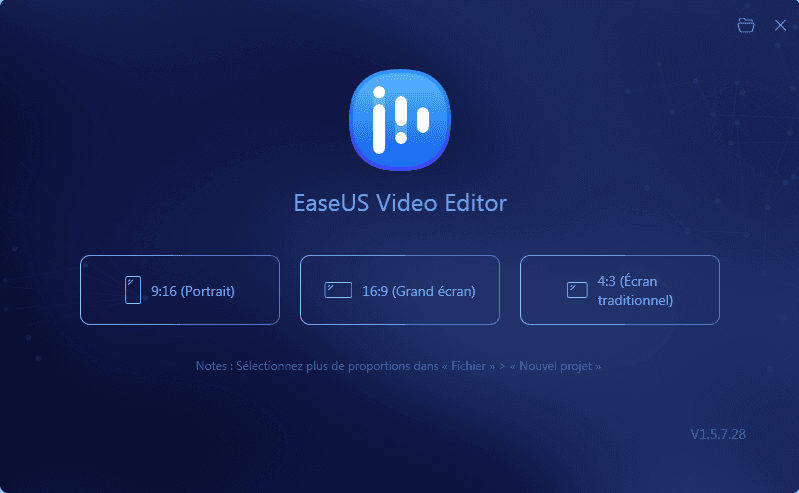 Sélectionnez le format de la vidéo