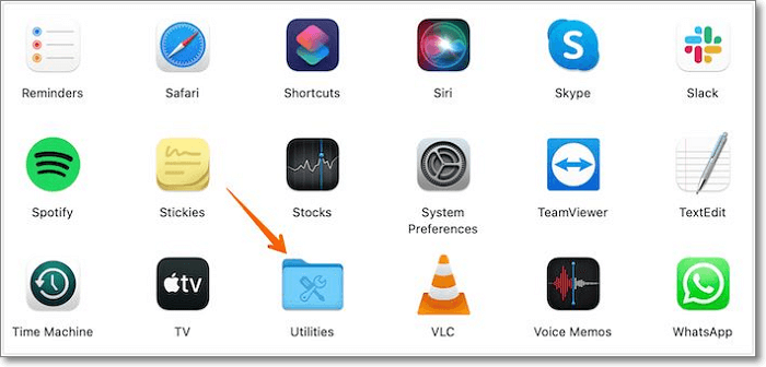 cliquez sur le dossier utilitaires