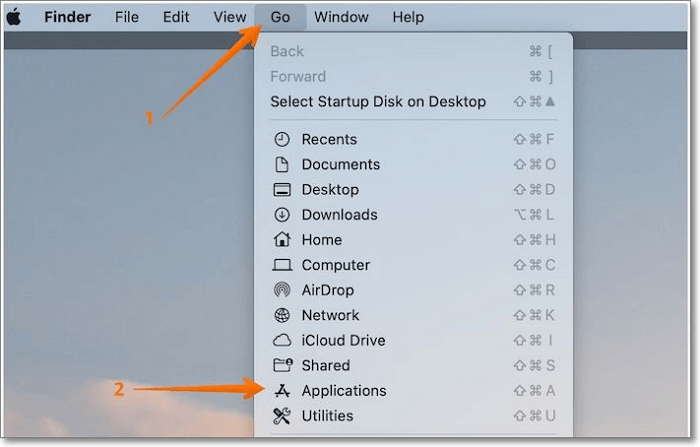 ouvrir le dossier des applications