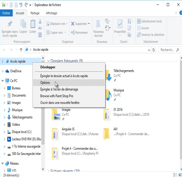 formater à l'aide de l'explorateur de fichiers