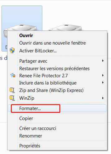 Ouvrir l'explorateur de fichiers de Windows pour accéder à la carte SD.