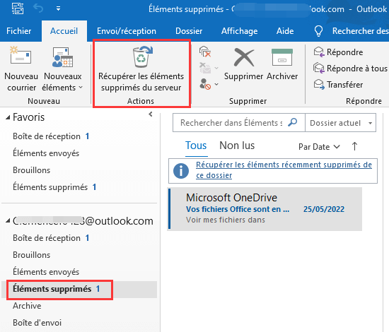 Comment retrouver/récupérer un dossier perdu dans outlook - EaseUS